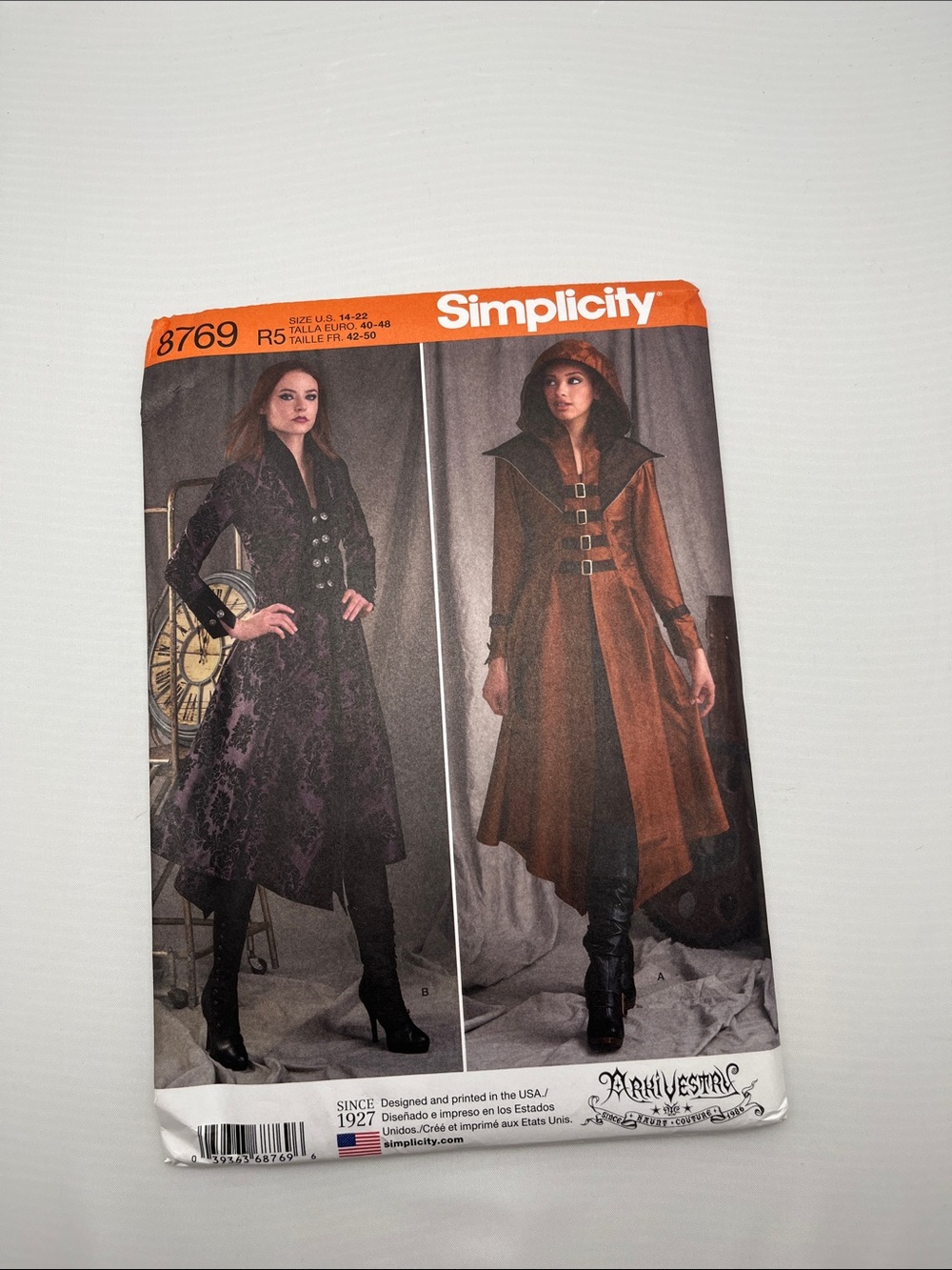 Simplicity Women's Hooded Trench Coat in Brown and Black/Purple - Picture 1 of 5